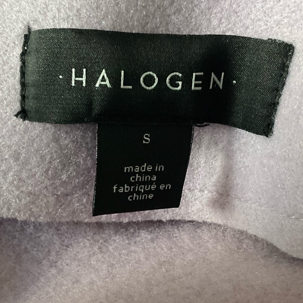 Halogen Purple Raw Edge Wool Blend Clutch Notched Lapel Coat 5593789 EUC Size S - Picture 6 of 8